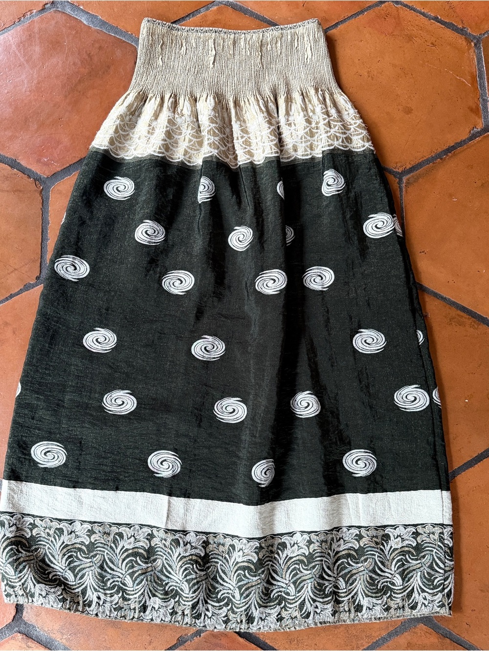 Anthropologie lapis Midi Maxi Artsy Skirt Tube Dress One Size Boho Party